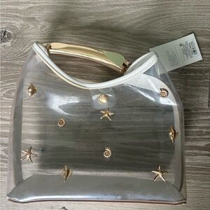 a new day Clear Tote with Gold Accents